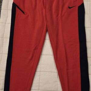Nike Red and Black Joggers